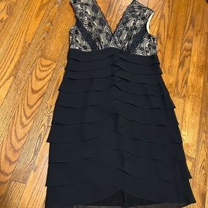 Elegant Black Lace Women's Dress